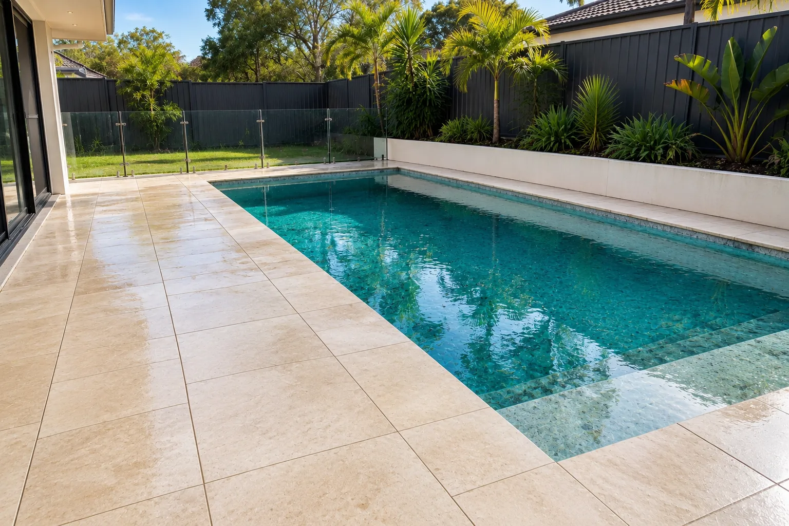 Clean pool area after cleaning